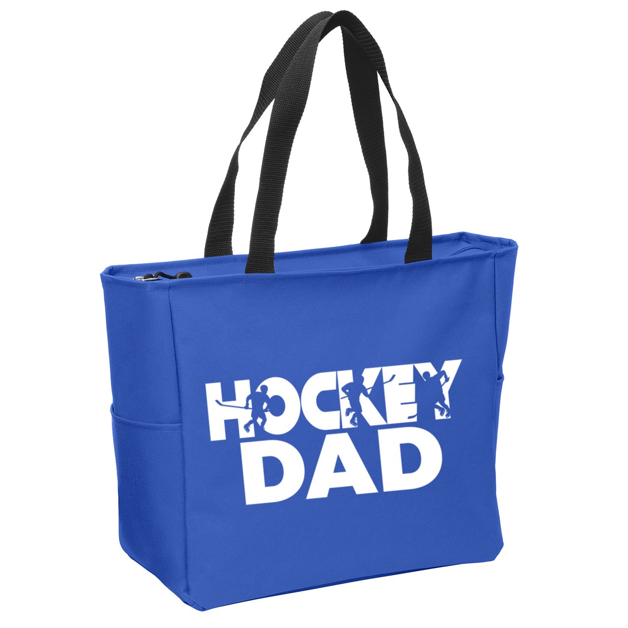 Ice Hockey Father Player Coach Hockey Dad Gift Zip Tote Bag