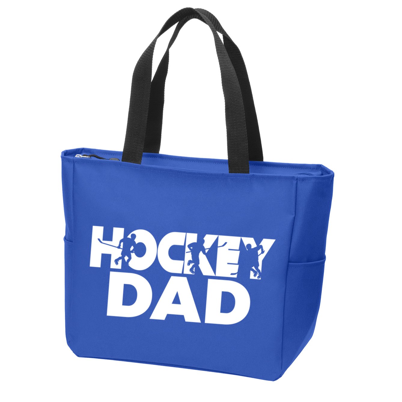 Ice Hockey Father Player Coach Hockey Dad Gift Zip Tote Bag
