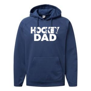 Ice Hockey Father Player Coach Hockey Dad Gift Performance Fleece Hoodie