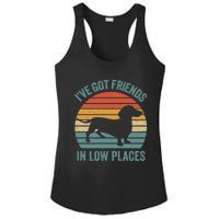 I Have Got Friends In Low Places Wiener Dog Vintage Ladies PosiCharge Competitor Racerback Tank