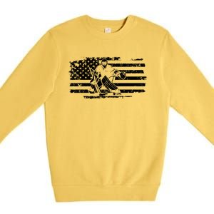 Ice Hockey Goalie Clothing Co Cool Gift Premium Crewneck Sweatshirt