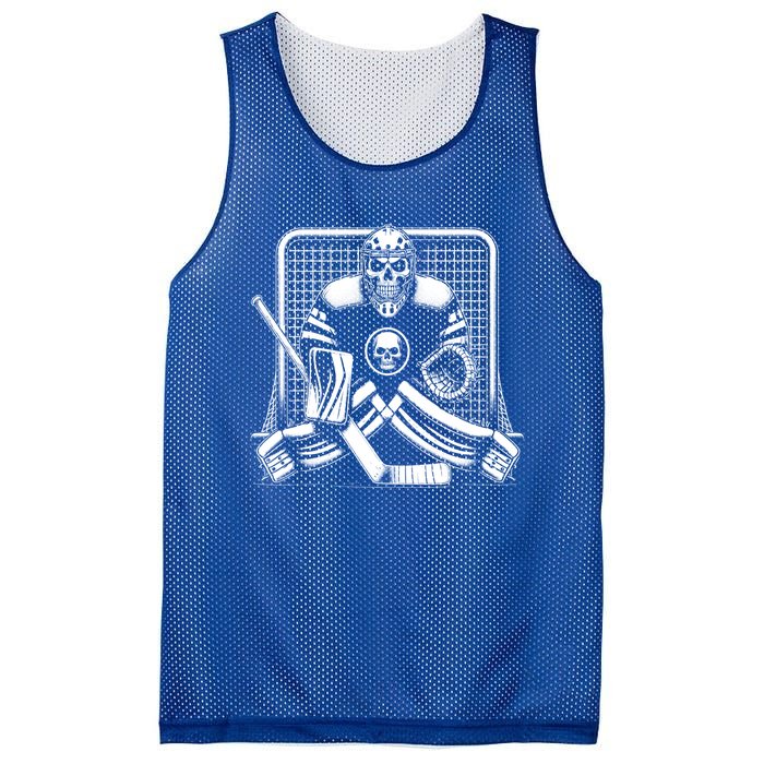 Ice Hockey Goalie Skeleton Halloween Costume 2024 Funny Gift Mesh Reversible Basketball Jersey Tank