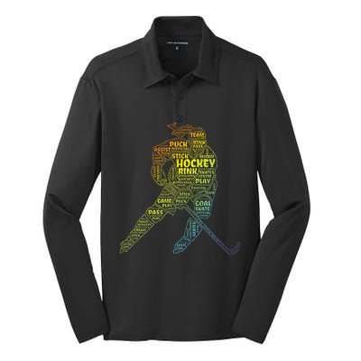 Ice Hockey Girl Silk Touch Performance Long Sleeve Polo