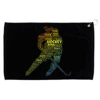 Ice Hockey Girl Grommeted Golf Towel