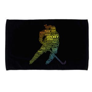 Ice Hockey Girl Microfiber Hand Towel