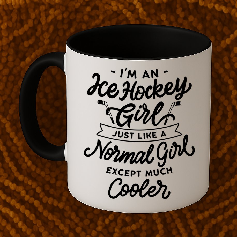 Ice Hockey Girls Are Cooler Funny And Sassy Sports Gift Mug