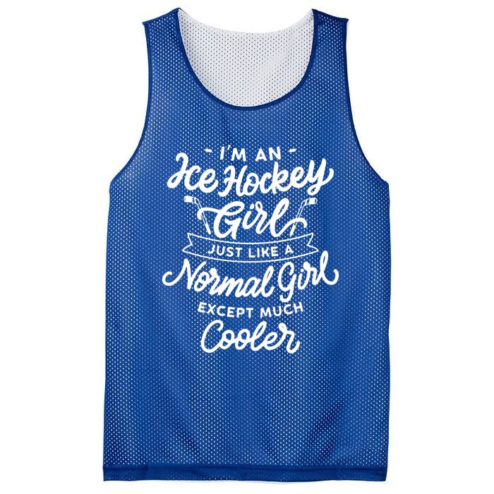 Ice Hockey Girls Are Cooler Funny And Sassy Sports Gift Mesh Reversible Basketball Jersey Tank