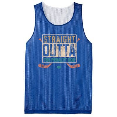 Ice Hockey Game Funny Saying Straight Outta The Penalty Box Gift Mesh Reversible Basketball Jersey Tank