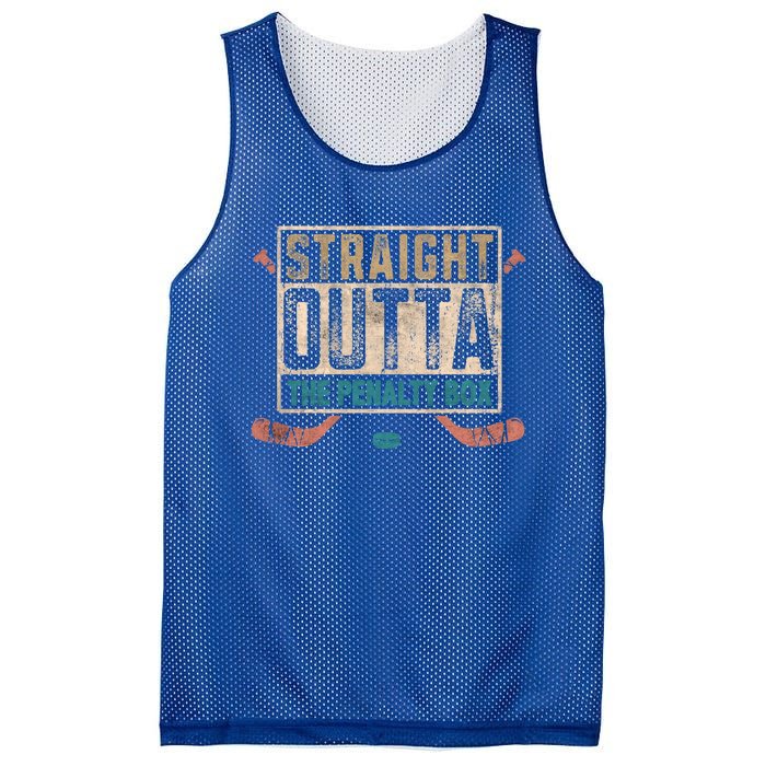 Ice Hockey Game Funny Saying Straight Outta The Penalty Box Gift Mesh Reversible Basketball Jersey Tank