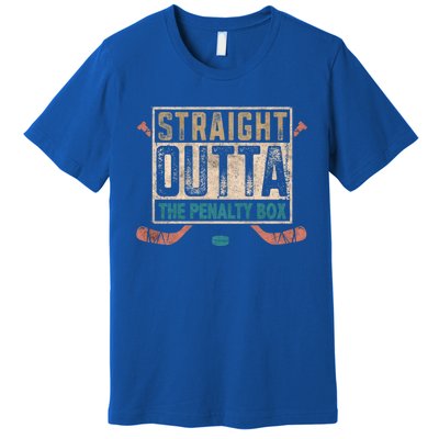 Ice Hockey Game Funny Saying Straight Outta The Penalty Box Gift Premium T-Shirt