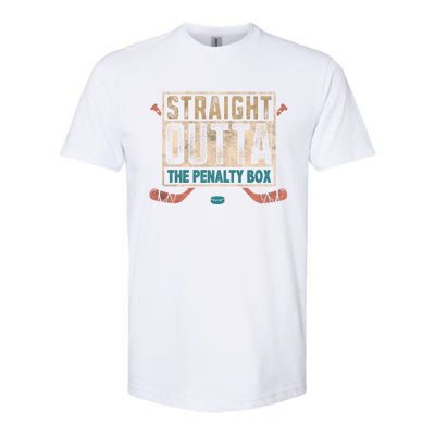 Ice Hockey Game Funny Saying Straight Outta The Penalty Box Gift Softstyle CVC T-Shirt