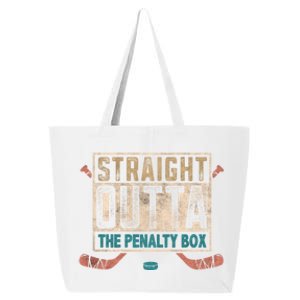 Ice Hockey Game Funny Saying Straight Outta The Penalty Box Gift 25L Jumbo Tote