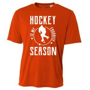 Ice Hockey Gift Hockey Is My Favorite Season Great Gift Cooling Performance Crew T-Shirt