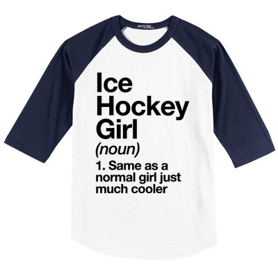 Ice Hockey Girl Definition T Funny &Amp; Sassy Sports Baseball Sleeve Shirt