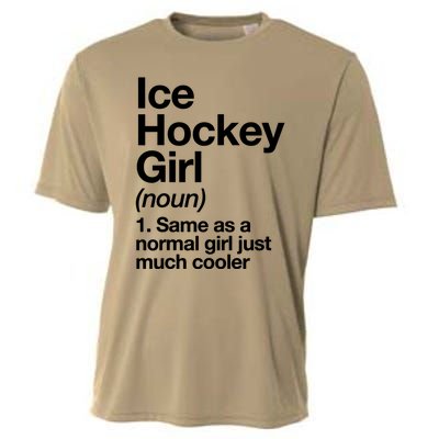 Ice Hockey Girl Definition T Funny &Amp; Sassy Sports Cooling Performance Crew T-Shirt