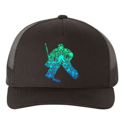 Ice Hockey Goalie Hockey Player Yupoong Adult 5-Panel Trucker Hat