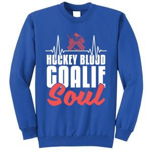 Ice Hockey Goalie Goalkeeper Ekg Hockey Heartbeat Gift Sweatshirt