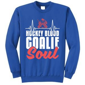 Ice Hockey Goalie Goalkeeper Ekg Hockey Heartbeat Gift Tall Sweatshirt