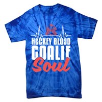 Ice Hockey Goalie Goalkeeper Ekg Hockey Heartbeat Gift Tie-Dye T-Shirt