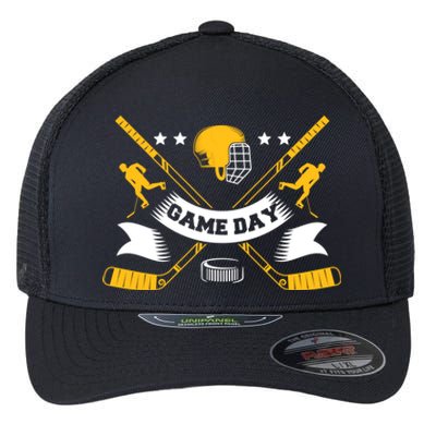 Ice Hockey Game Day Player Team Gift Flexfit Unipanel Trucker Cap