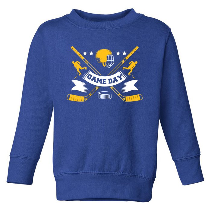 Ice Hockey Game Day Player Team Gift Toddler Sweatshirt