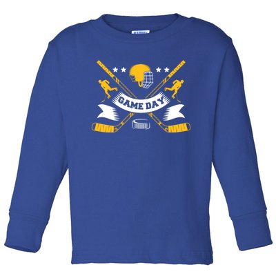 Ice Hockey Game Day Player Team Gift Toddler Long Sleeve Shirt