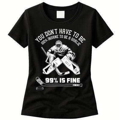 Ice Hockey Goalkeeper Goaltender Ice Hockey Goalie TShirt Womens T-Shirt