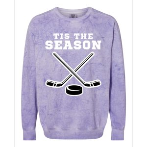 Ice Hockey Game Tis The Season Big Game Of Day Sport Funny Gift Colorblast Crewneck Sweatshirt