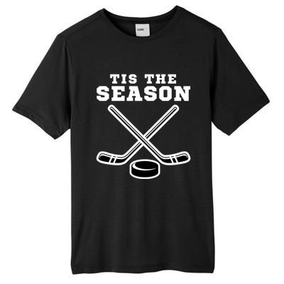 Ice Hockey Game Tis The Season Big Game Of Day Sport Funny Gift Tall Fusion ChromaSoft Performance T-Shirt