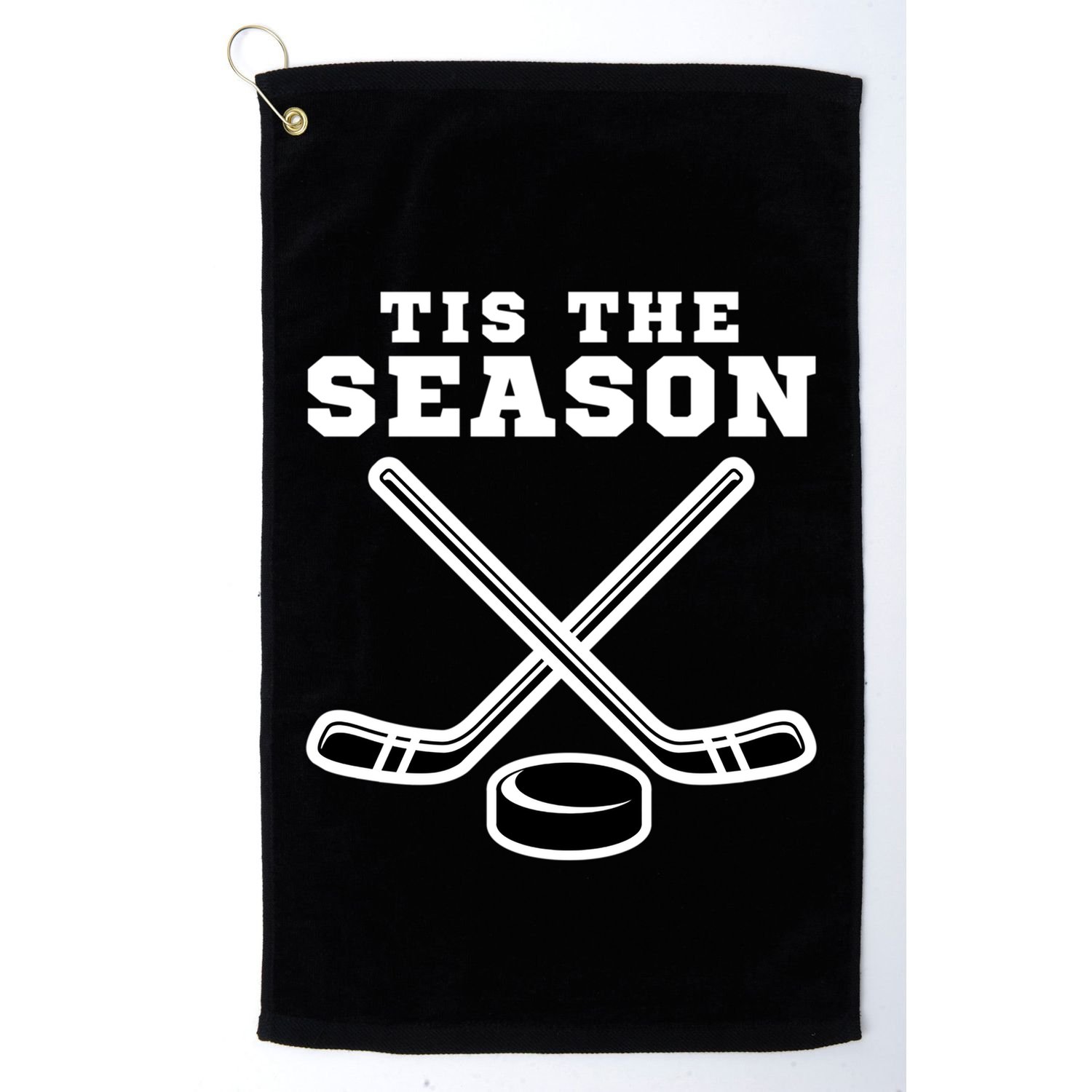 Ice Hockey Game Tis The Season Big Game Of Day Sport Funny Gift Golf Towel