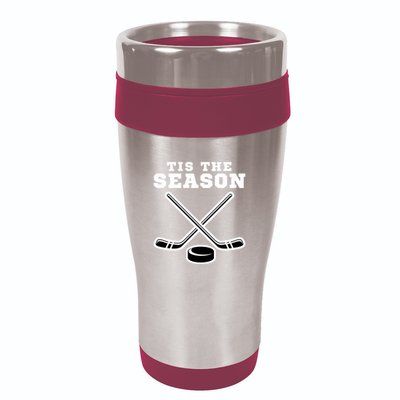 Ice Hockey Game Tis The Season Big Game Of Day Sport Funny Gift 16oz Travel Tumbler