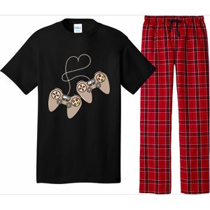 I Heart Gaming Cute Gamer Love Games Geek Nerd Controllers Gift Pajama Set