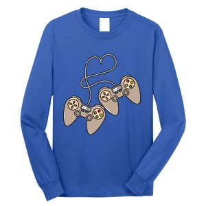 I Heart Gaming Cute Gamer Love Games Geek Nerd Controllers Gift Long Sleeve Shirt