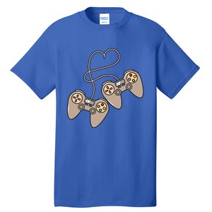 I Heart Gaming Cute Gamer Love Games Geek Nerd Controllers Gift Tall T-Shirt