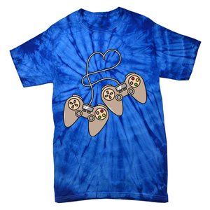 I Heart Gaming Cute Gamer Love Games Geek Nerd Controllers Gift Tie-Dye T-Shirt