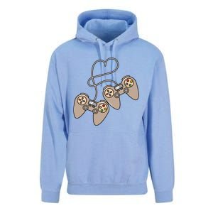 I Heart Gaming Cute Gamer Love Games Geek Nerd Controllers Gift Unisex Surf Hoodie