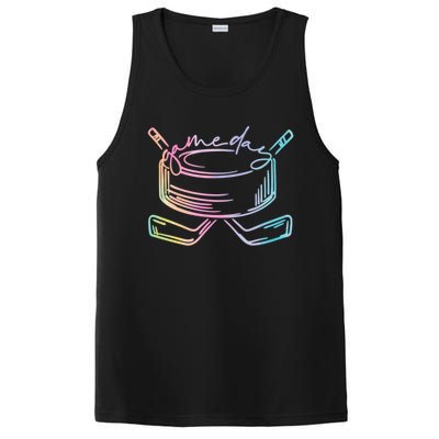 Ice Hockey Game Day Vibes Pockecool Gift Ice Hockey Lovers Gift PosiCharge Competitor Tank