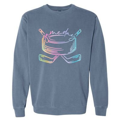 Ice Hockey Game Day Vibes Pockecool Gift Ice Hockey Lovers Gift Garment-Dyed Sweatshirt