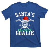 Ice Hockey Goalie Christmas SantaS Favorite Hockey Player Gift T-Shirt