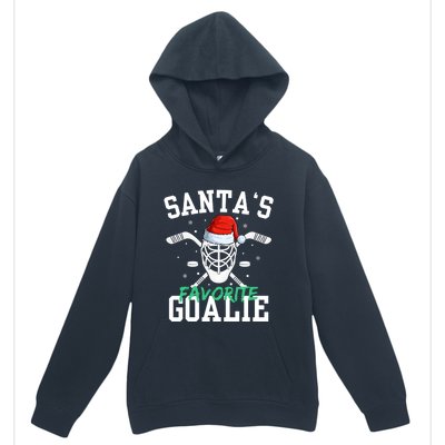 Ice Hockey Goalie Christmas SantaS Favorite Hockey Player Gift Urban Pullover Hoodie