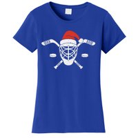 Ice Hockey Goalie Funny Christmas Santa Hockey Player Gift Women's T-Shirt