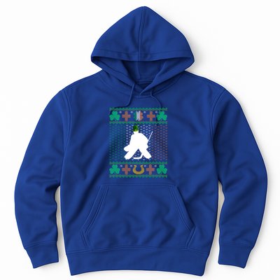 Ice Hockey Goalie Leprechaun St PatrickS Day Ugly Holiday Meaningful Gift Hoodie