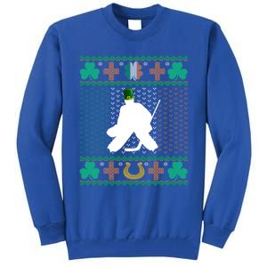 Ice Hockey Goalie Leprechaun St PatrickS Day Ugly Holiday Meaningful Gift Tall Sweatshirt