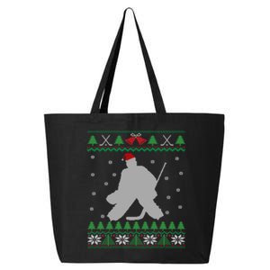 Ice Hockey Goalie And Goaltending Ugly Christmas Gift 25L Jumbo Tote