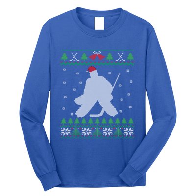 Ice Hockey Goalie And Goaltending Ugly Christmas Gift Long Sleeve Shirt