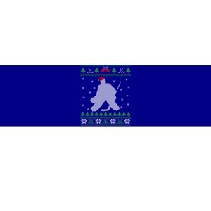 Ice Hockey Goalie And Goaltending Ugly Christmas Gift Bumper Sticker