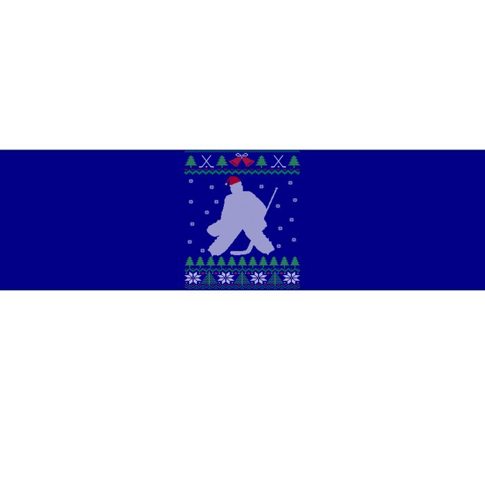 Ice Hockey Goalie And Goaltending Ugly Christmas Gift Bumper Sticker