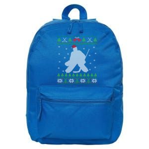 Ice Hockey Goalie And Goaltending Ugly Christmas Gift 16 in Basic Backpack