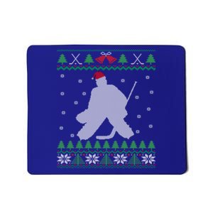 Ice Hockey Goalie And Goaltending Ugly Christmas Gift Mousepad