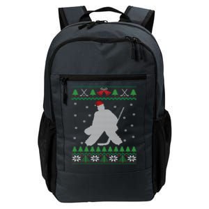 Ice Hockey Goalie And Goaltending Ugly Christmas Gift Daily Commute Backpack